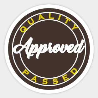 Quality Passed Approved Sticker